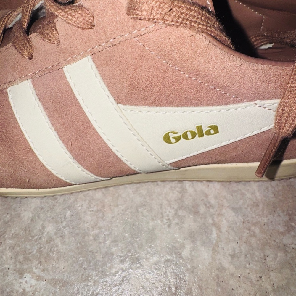Gola Classics Harrier Suede Vintage Style Sneakers Womens Dusty Rose Pink Shoes - Picture 5 of 8